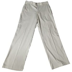 Pebble Beach Performance Mens Khaki Golf Pants 34x32 Straight Leg Stretch
